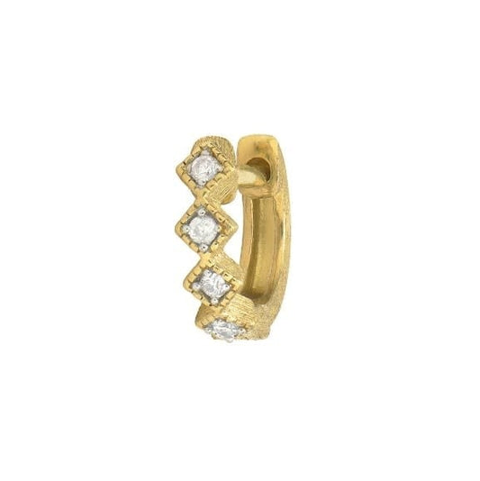 SINGLE | Petite Diamond Kite Hoop  YG
