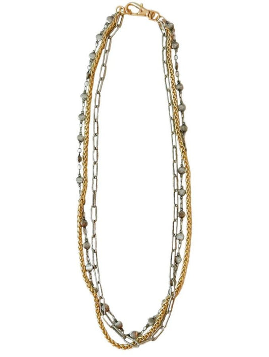 Phoenix N Multi Chain Necklace  | Mixed Metals