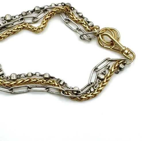 Phoenix B Multi Chain Bracelet | Mixed Metals