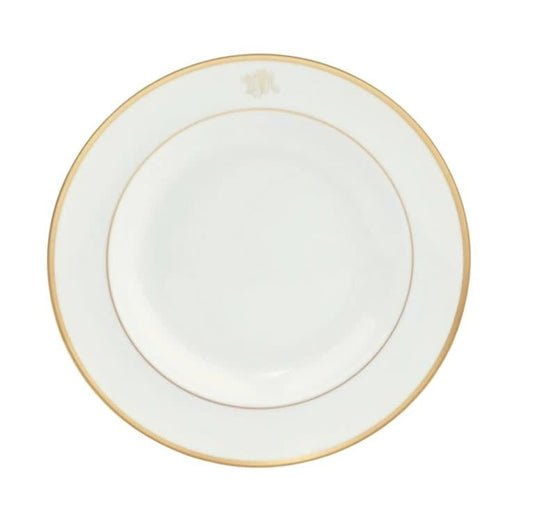 Signature Ultra-White Platinum Dinner Plate | 10.5in Monogrammed
