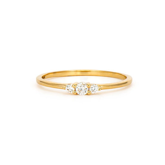 Triple Diamond Stacker Ring