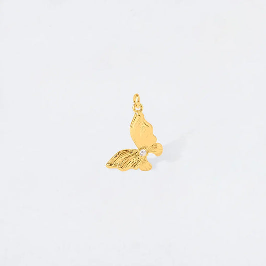 Crystal Butterfly Charm Pendant