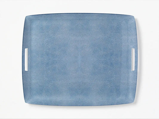 XL Acrylic Serving Tray With Handles| 21x17in Blue