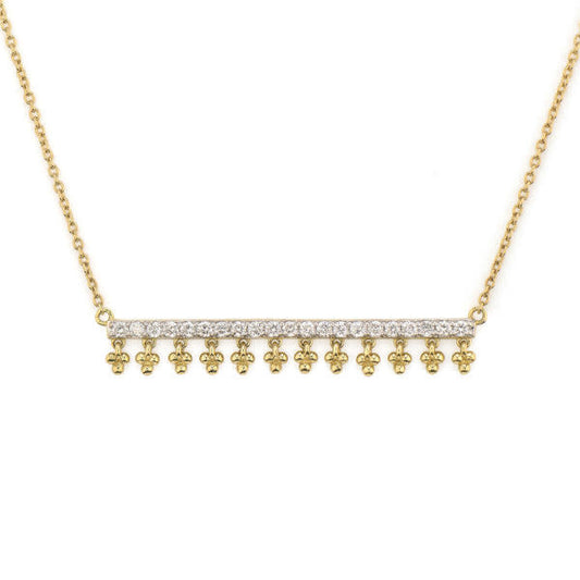Provence Dancing Quads Diamond Bar Necklace