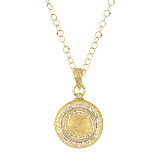 Provence Delicate Diamond Pave Beaded Trio Locket