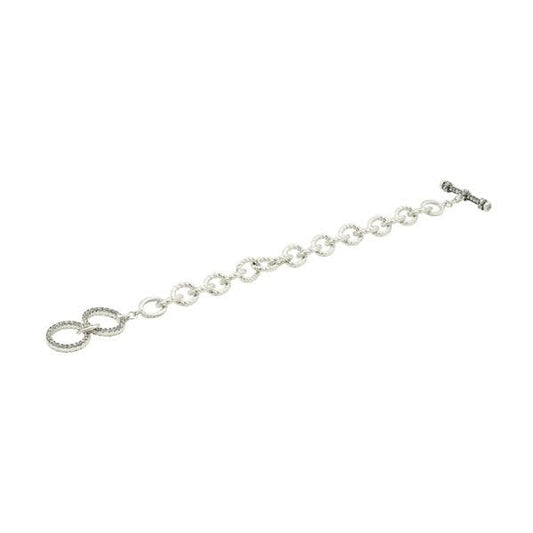 Signature Two Tone Chain Bracelet - Silver