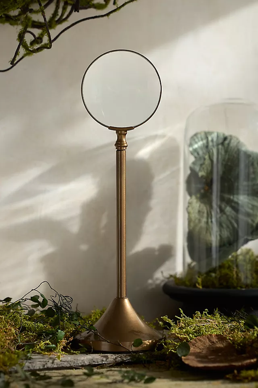 Brass Magnifier On Stand
