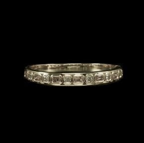Pave Diamondique Square Station Cuff Bracelet | Matte Gold