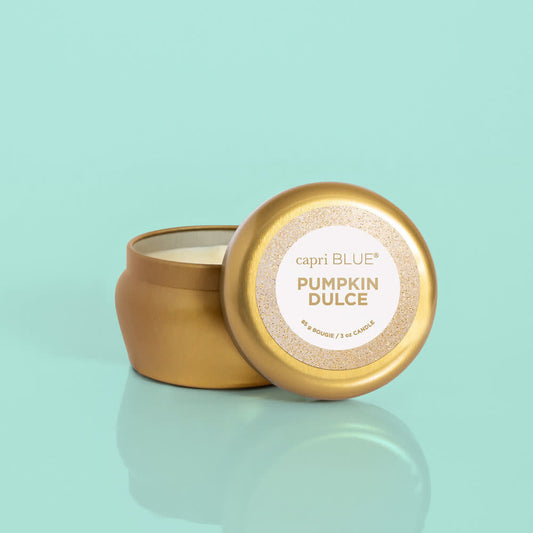 CapriBlue Pumpkin Dulce Candle | Glitter Mini Tin 3oz