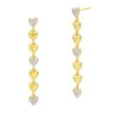 Heart Linear Drop Earrings