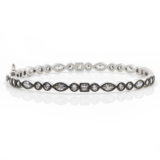 Signature Mixed Shaped Hinge Bangle