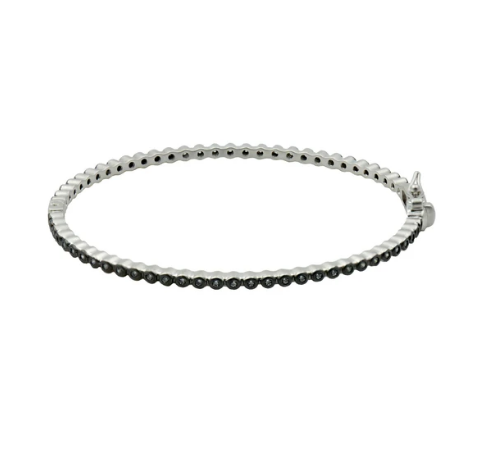 Signature Bezel Pavé Hinge Bangle