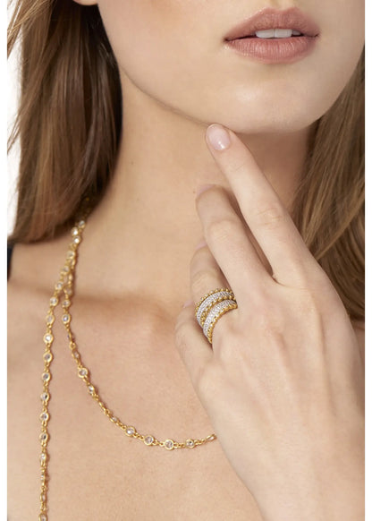 Signature Pave 5 Stack Ring