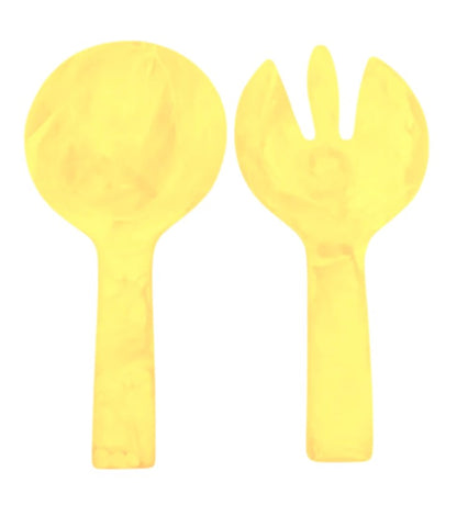 Resinware Handcrafted Salad Server Set | Jumbo 11.7in