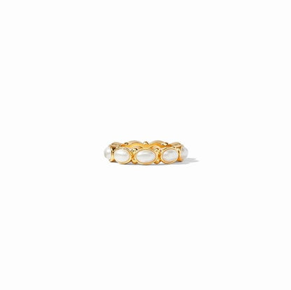 Mykonos Gold Ring | Clear Crystal S7