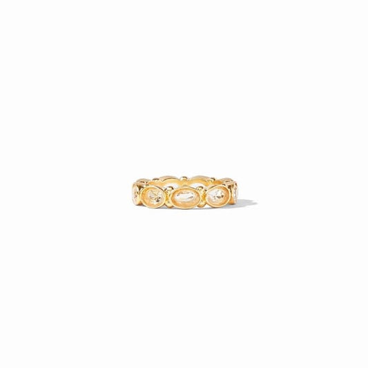 Mykonos Gold Ring | Clear Crystal S8