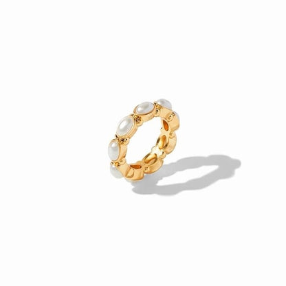 Mykonos Gold Ring | Clear Crystal S7
