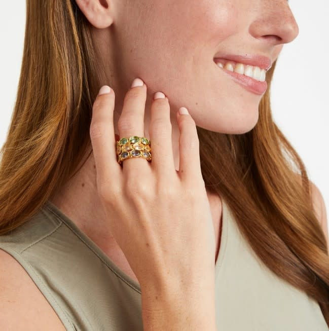 Mykonos Gold Ring | Clear Crystal S7