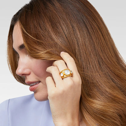 Trieste Statement Ring | Iridescent Peony Pink S7