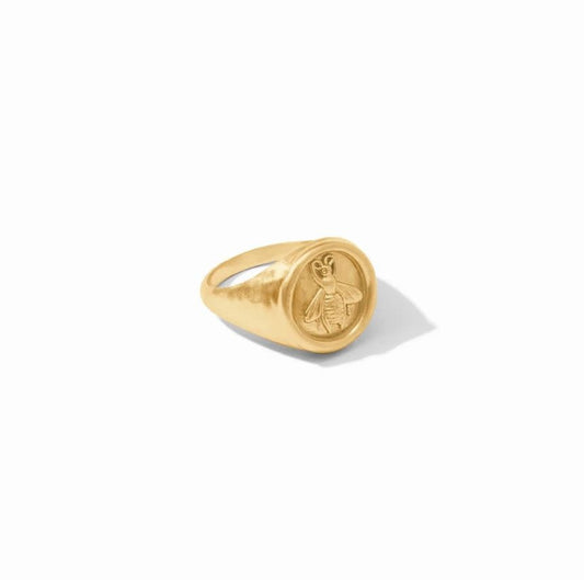 Bee Gold Signet Ring | S7