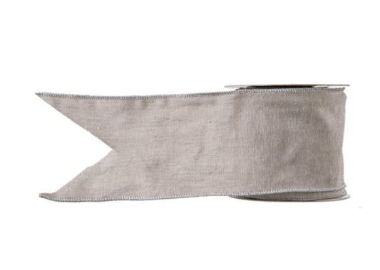 Silver Wired Ribbon 4"x10YD
