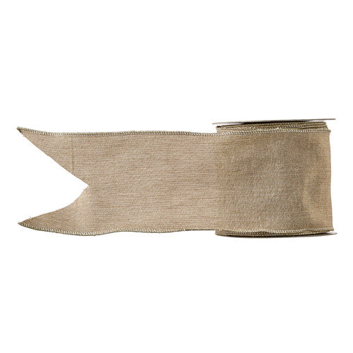 Gold Wired Ribbon 4"x10YD