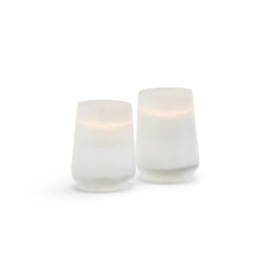 Tear Drop Selenite Crystal Candle Holder S/2