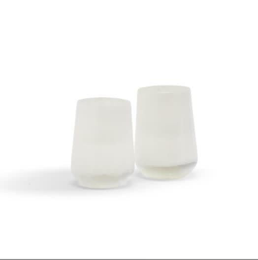 Tear Drop Selenite Crystal Candle Holder S/2