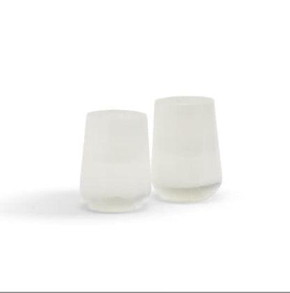 Tear Drop Selenite Crystal Candle Holder S/2