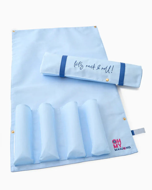 Mahjong Rack + Pusher Bag | Light Blue
