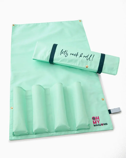Mahjong Rack + Pusher Bag | Mint
