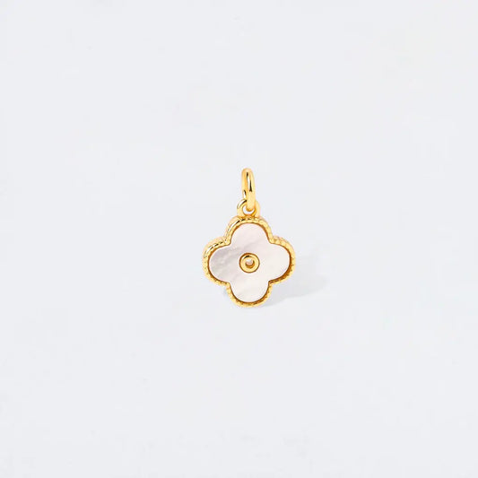 Petite Mother of Pearl Clover Charm Pendant