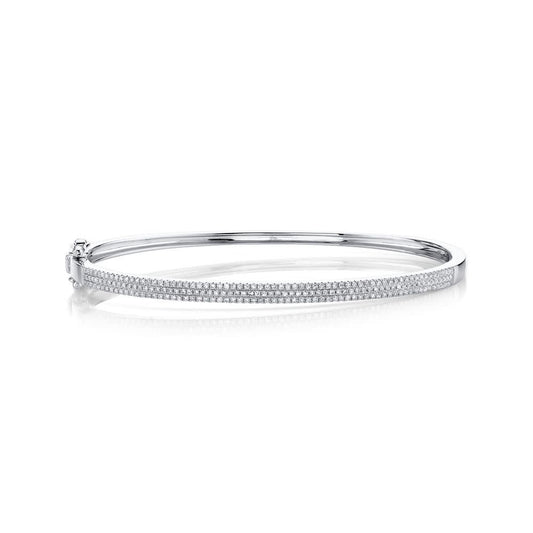 Diamond Pave Bangle Bracelet | .52c 14k WG