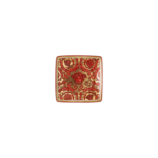 Versace Medusa Garland Red Canape Dish | 4.75in