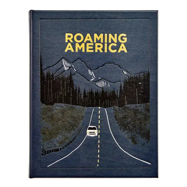Roaming America Hand Bound Book | Navy Bonded Leather
