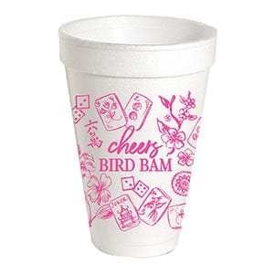 Mahjong Toile Bird Bam Styrofom Cup