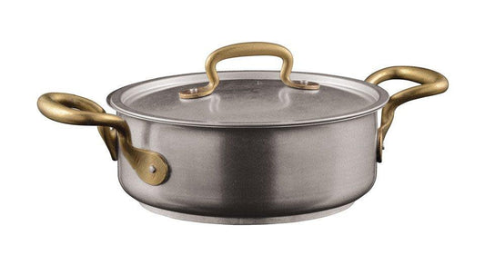 Vintage Stainless Steel Cookware | Casserole Pot + Lid 7-7/8in