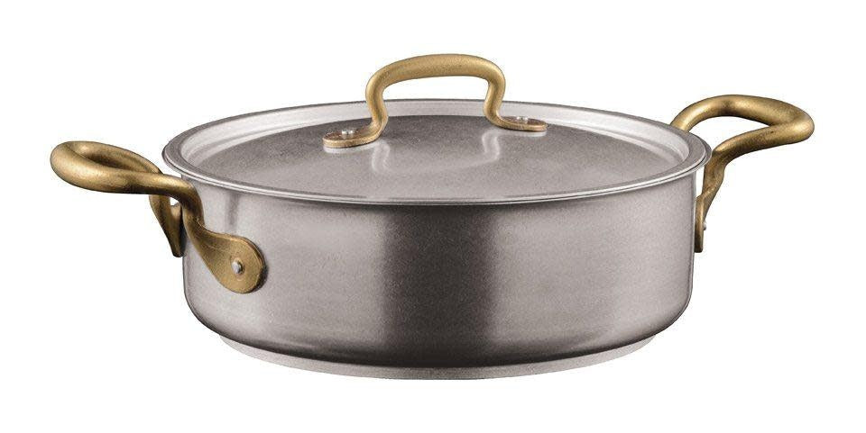 Vintage Stainless Steel Cookware | Casserole Pot + Lid 9-1/2in