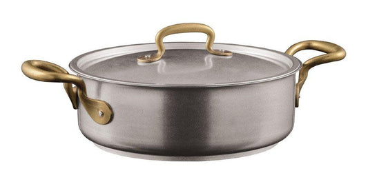 Vintage Stainless Steel Cookware | Casserole Pot + Lid 9-1/2in