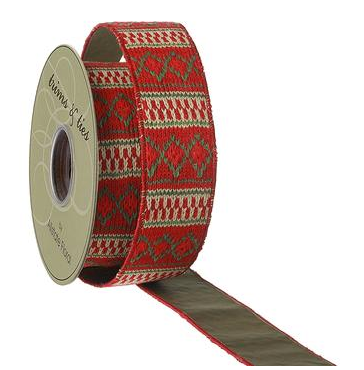 Knitted Red & Green Ribbon | 10y