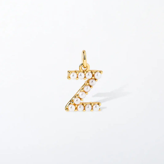 Pearl Initial Charm Pendant | Z