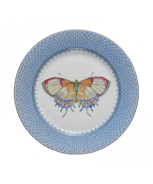 Mottahedeh Cornflower Lace Butterfly Dessert Plate | 8.5in