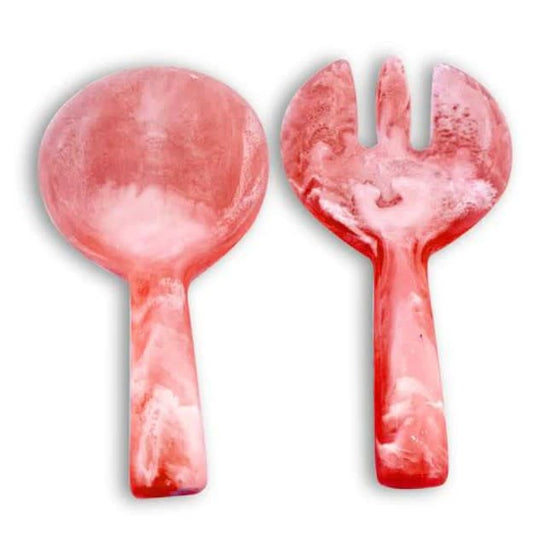 Resinware Handcrafted Salad Server Set | Jumbo 11.7in