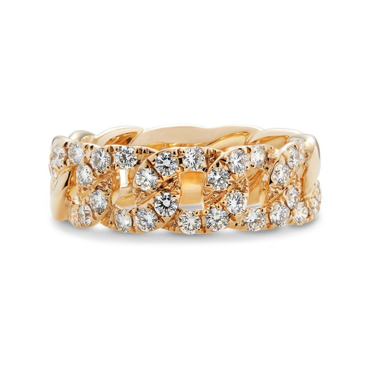 0.76Ct 14K YG Diamond Link Ring