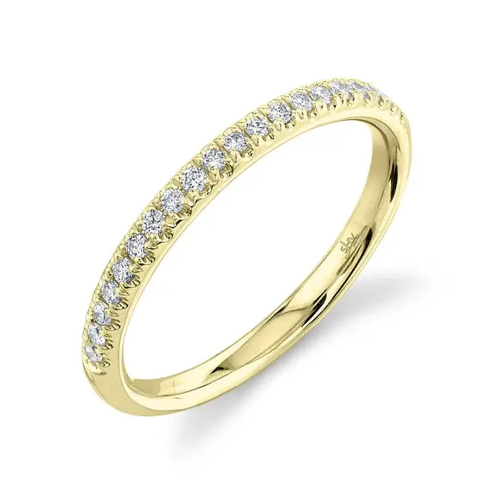 Diamond Band Ring | .18c 14k YG | S6.5
