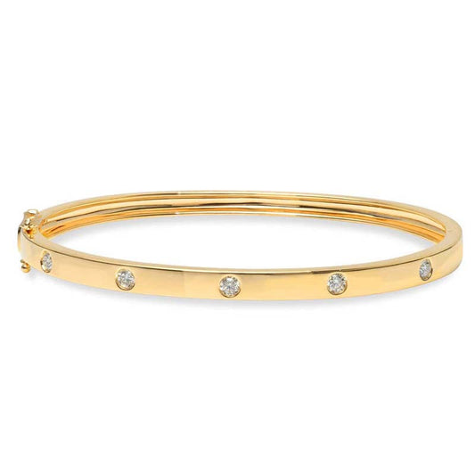 0.38Ct 14K YG Diamond Bangle