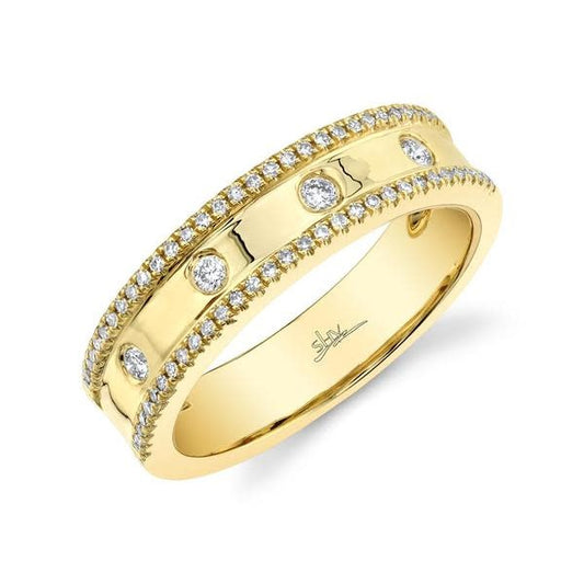 0.23Ct 14K YG Diamond Band Ring