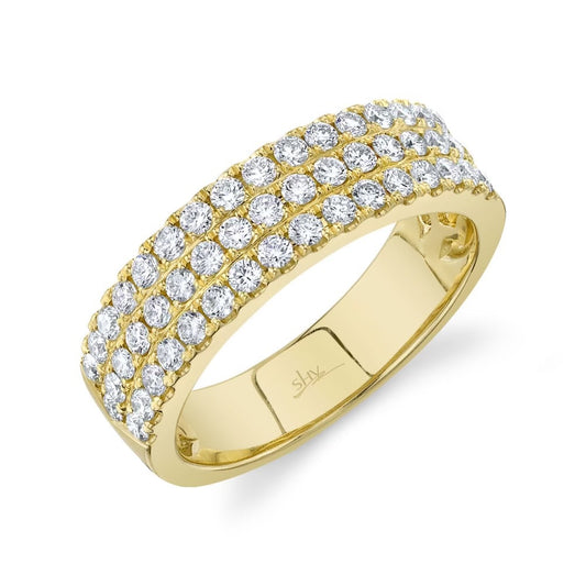 Diamond Pave Band Ring | 14k Yellow Gold .91c