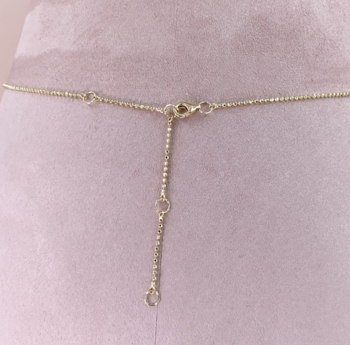 Faceted Bead Ball Chain Necklace | 14k Yellow Gold