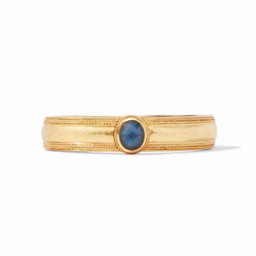 Coin Hinge Bangle Azure Blue